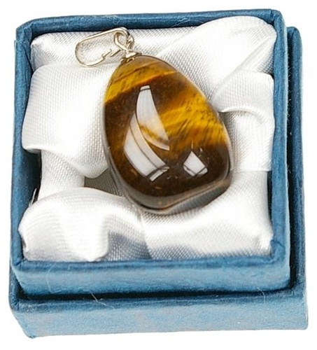 PENDENTIF OEIL DE TIGRE - ENTRE 1 ET 2 CM - LA PIECE