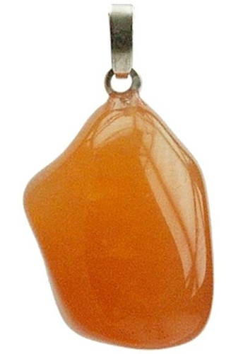 PENDENTIF CORNALINE CHAUFFEE - ENTRE 1 ET 2 CM - LA PIECE