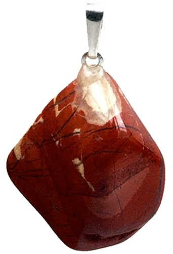 PENDENTIF JASPE ROUGE - ENTRE 1 ET 2 CM - LA PIECE