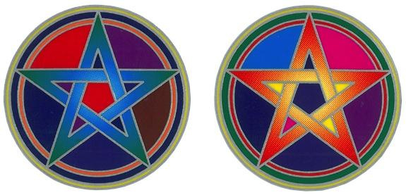 AUTOCOLLANT ATTRAPE SOLEIL : PENTACLE PETIT MODELE - LOT DE 2