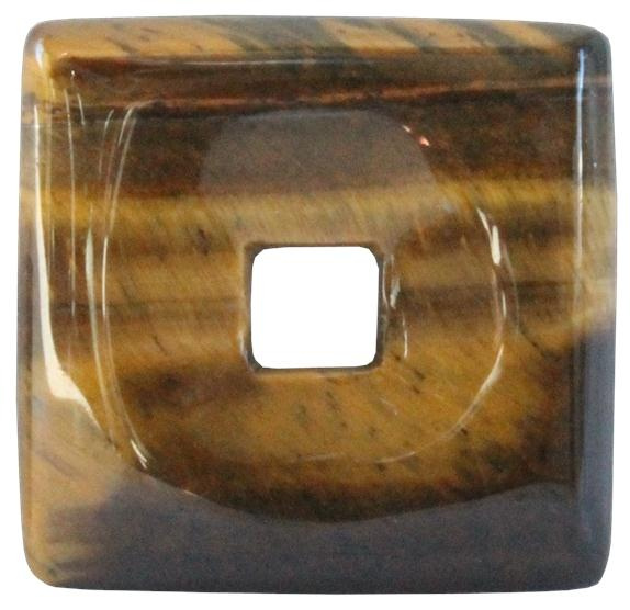 PI CHINOIS CARRE OEIL DE TIGRE 30 MM