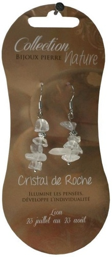 BOUCLES D'OREILLES PIERRES BAROQUES - CRISTAL DE ROCHE