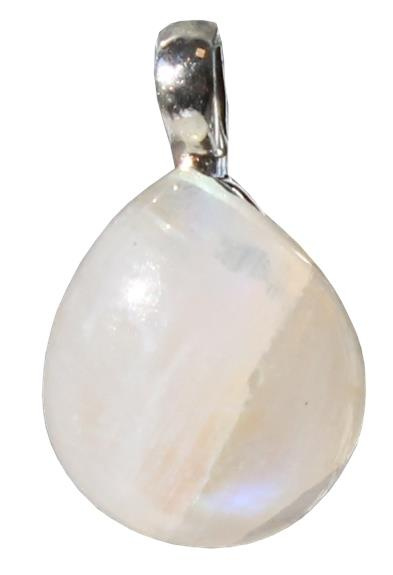 PENDENTIF PIERRE DE LUNE FORME BOMBEE