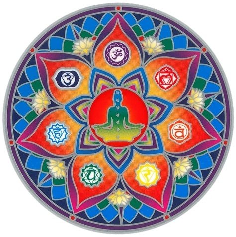 AUTOCOLLANT ATTRAPE-SOLEIL - 7 CHAKRAS FLEUR