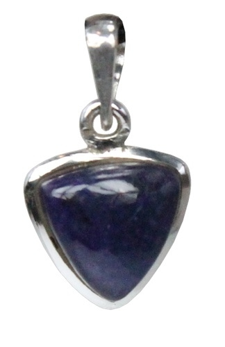 PENDENTIF SUGILITE - FORME LIBRE - BELIERE EN ARGENT