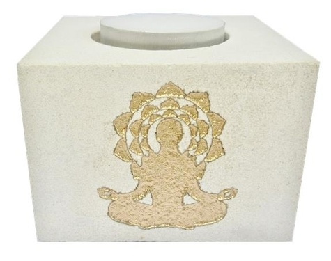 Bougeoir Pierre Gravée Bouddha