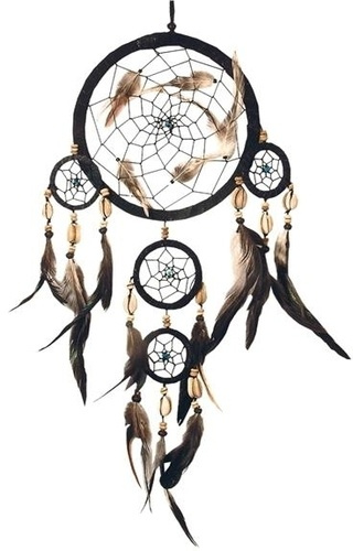 ATTRAPE-REVES NOIR ET COQUILLAGES - MM