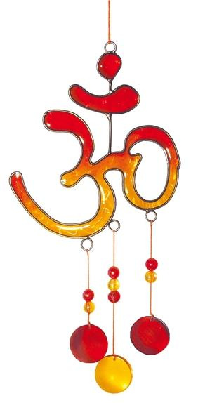 MOBILE ATTRAPE-SOLEIL - OM - ROUGE ET JAUNE AVEC PERLES