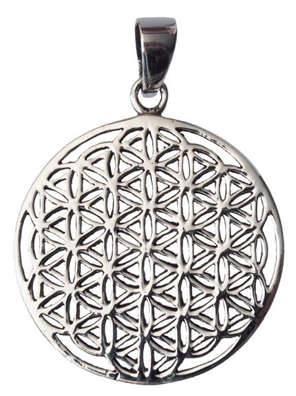 MEDAILLE FLEUR DE VIE - ARGENT 925 - 2,7 CM