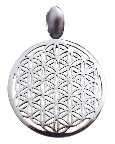 MEDAILLE FLEUR DE VIE - ARGENT 925 - 3,7 CM