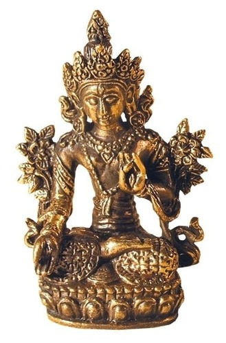 MINI STATUE TARA BLANCHE LAITON 3 X 5CM