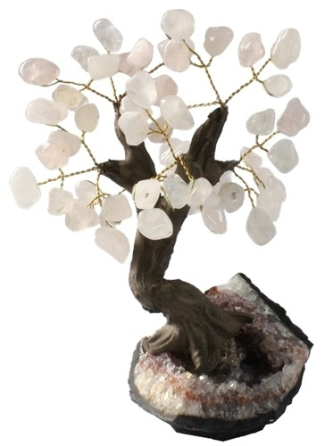 ARBRE DU BONHEUR QUARTZ ROSE GM
