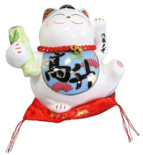 CHAT MANEKI NEKO PORTE-BONHEUR SUCCES TIRELIRE CERAMIQUE - 10,5 CM