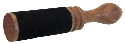 BATON BOL CHANTANT - BOIS ET CUIR NOIR - 15 X 2,8 CM