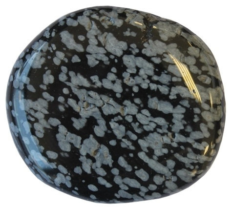 SACHET PIERRES ROULEES PLATES - OBSIDIENNE MOUCHETEE