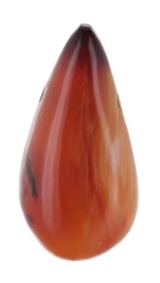 PENDENTIF GOUTTE PIERRE PERCEE - CORNALINE