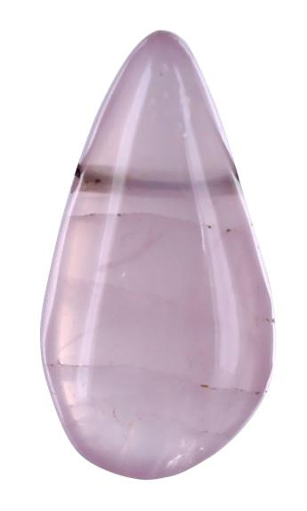 PENDENTIF GOUTTE PIERRE PERCEE - QUARTZ ROSE