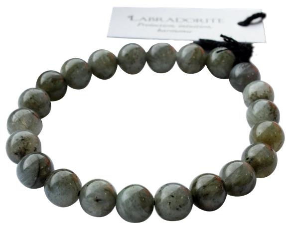 BRACELET LABRADORITE PERLES RONDES 8 MM