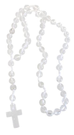 CHAPELET PIERRES FINES 6 MM - CRISTAL DE ROCHE