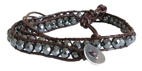 BRACELET PIERRES 2 TOURS - HEMATITE