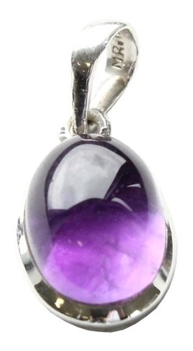PENDENTIF OVALE AMETHYSTE PIERRE BOMBEE - FORME LIBRE