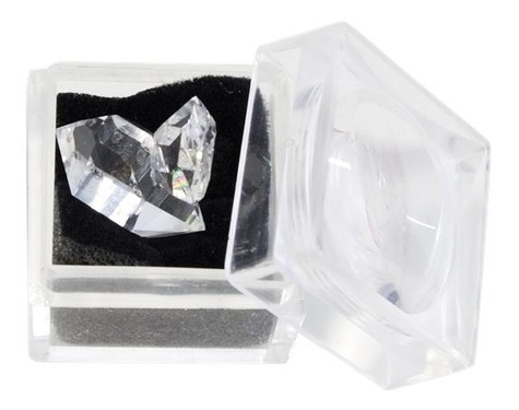 DIAMANT D'HERKIMER EN BOITE LOUPE