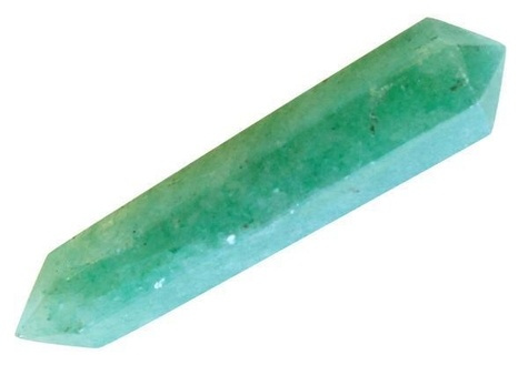 pointe hexagonale biterminee aventurine - 3 cm