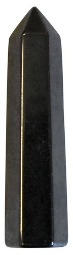 pointe polie hexagonale hematite - 3,5 cm