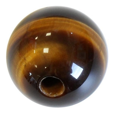 Perle Ronde Percée Œil de Tigre - 2 cm