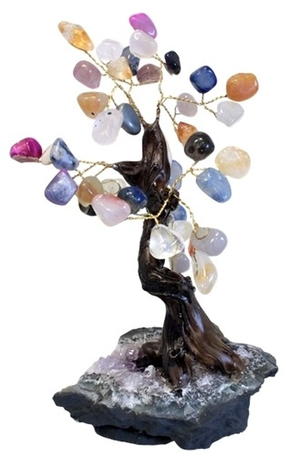 ARBRE DU BONHEUR QUARTZ MULTICOLORE MM