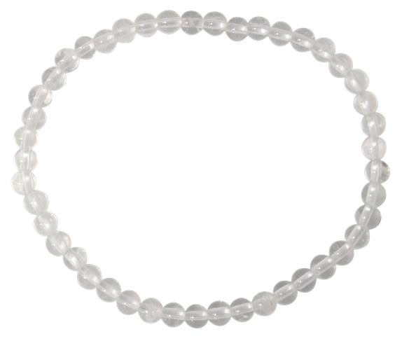 Bracelet Cristal de Roche Perles rondes 4 mm