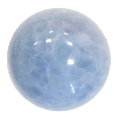 SPHERE CALCITE BLEUE - PIECE DE 4 A 6 CM