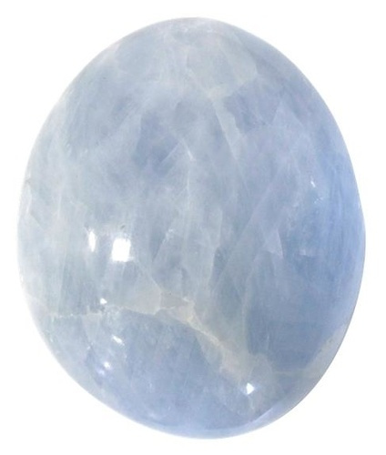 GALET 4 A 6 CM - CALCITE BLEUE