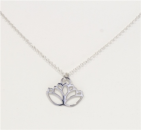 COLLIER FLEUR DE LOTUS DESIGN 2 - ARGENT 925