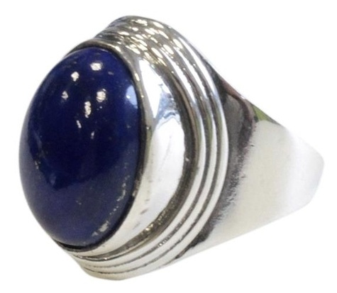 BAGUE BAROQUE ARGENT - MANIKA - LAPIS LAZULI - T54