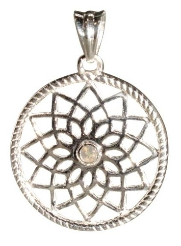 PENDENTIF MANDALA - PIERRE LABRADORITE