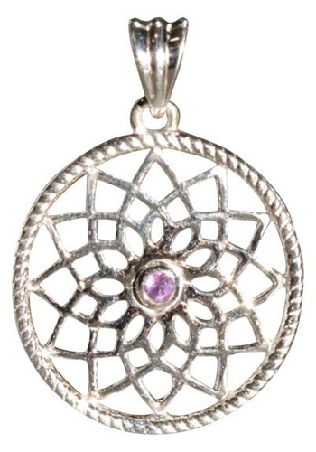PENDENTIF MANDALA - PIERRE AMETHYSTE