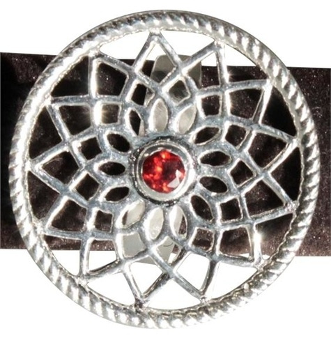BAGUE MANDALA 1 PIERRE - GRENAT - T54