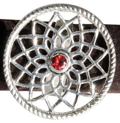 Bague Mandala 1 pierre - Grenat - T56