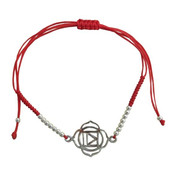 BRACELET CORDON AJUSTABLE EN COTON - CHAKRA MULADHARA
