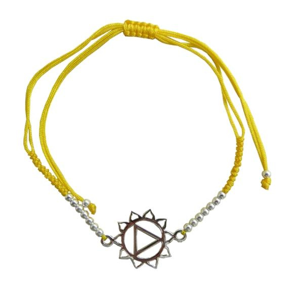 BRACELET CORDON AJUSTABLE EN COTON - CHAKRA MANIPURA