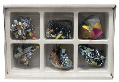 DRUSE RAINBOW AURA - PLATEAU DE 6 PIECES