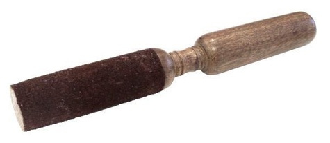 baton pour bol chantant en bois et daim 19 x 2,5 cm