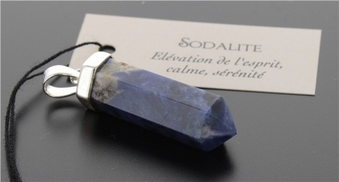 PENDENTIF SODALITE FORME POINTE