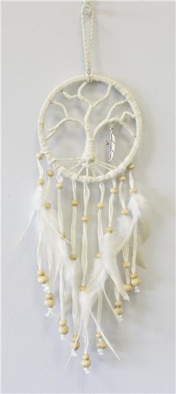 ATTRAPE-REVES ARBRE DE VIE AVEC PLUME METAL - PM