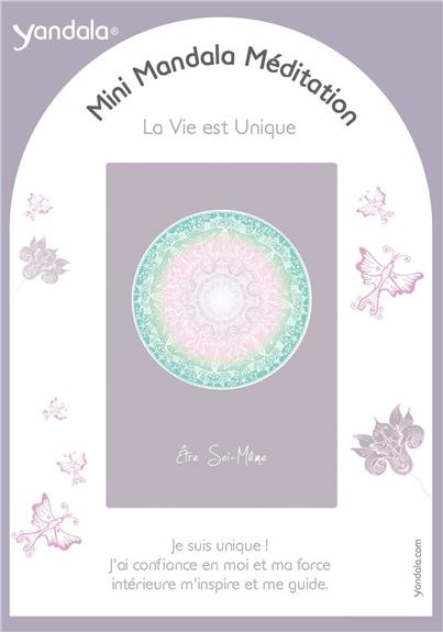 CARTE MEDITATION YANDALA LA VIE EST UNIQUE