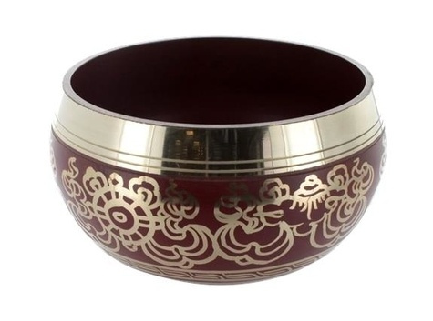 BOL CHANTANT COLORE BORDEAUX - DIAM. 12 CM