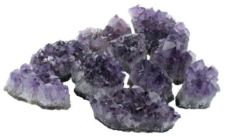 PLATEAU DE DRUSES D' AMETHYSTE -10 MORCEAUX - ENVIRON 3,4 A 3,7 KG