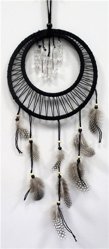 ATTRAPE-REVES PIERRES NATURELLES 5 POINTES CRISTAL DE ROCHE