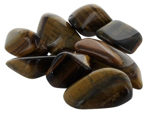 PIERRES ROULEES OEIL DE TIGRE - TAILLE M - SACHET 500 GRS